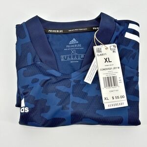 Adidas Primeblue‎ Condivo21 Womens XL Football Soccer Jersey Team Navy Blue NEW